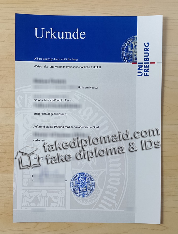 Universität Freiburg diploma