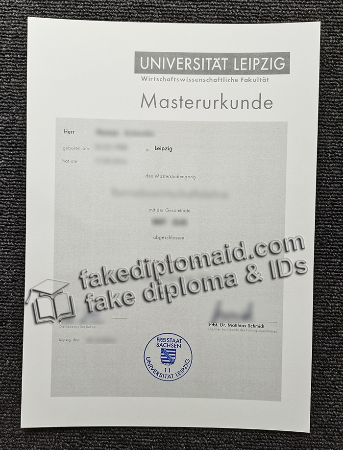 Leipzig University diploma