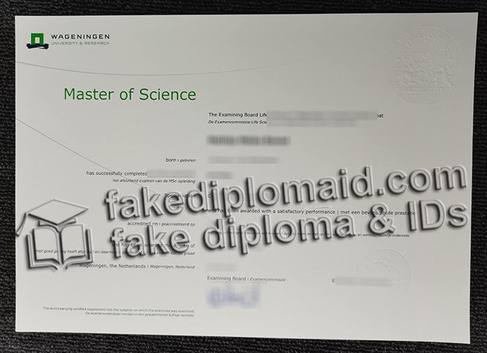 Wageningen UR diploma