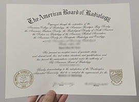 American Board of Radiology certificate