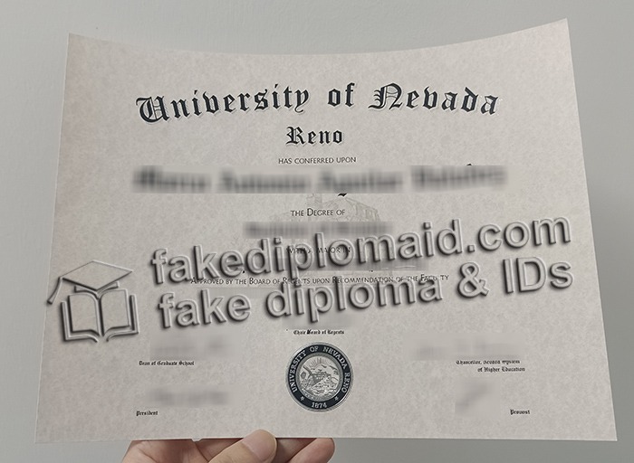 University of Nevada diploma