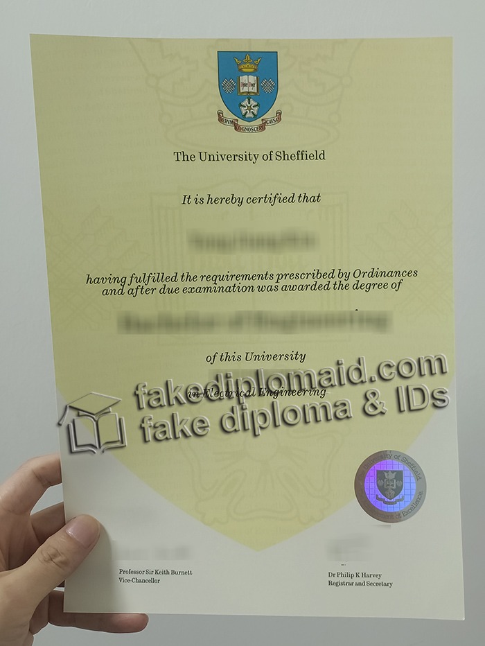 University of Sheffield diploma