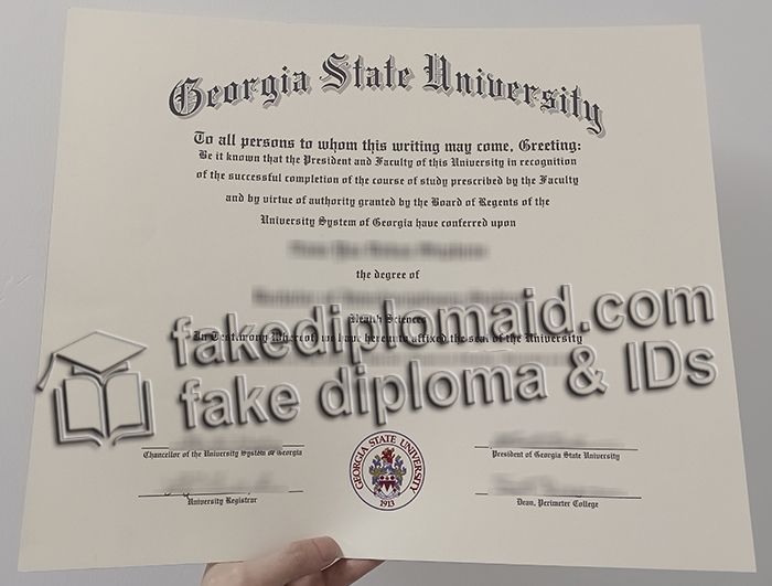 Georgia State University diploma