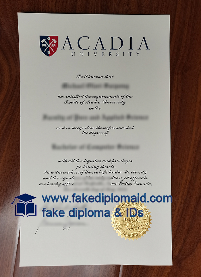 Acadia University diploma