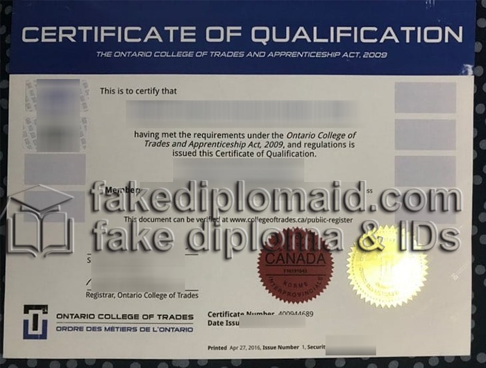  Ontario College Of Trades Diploma