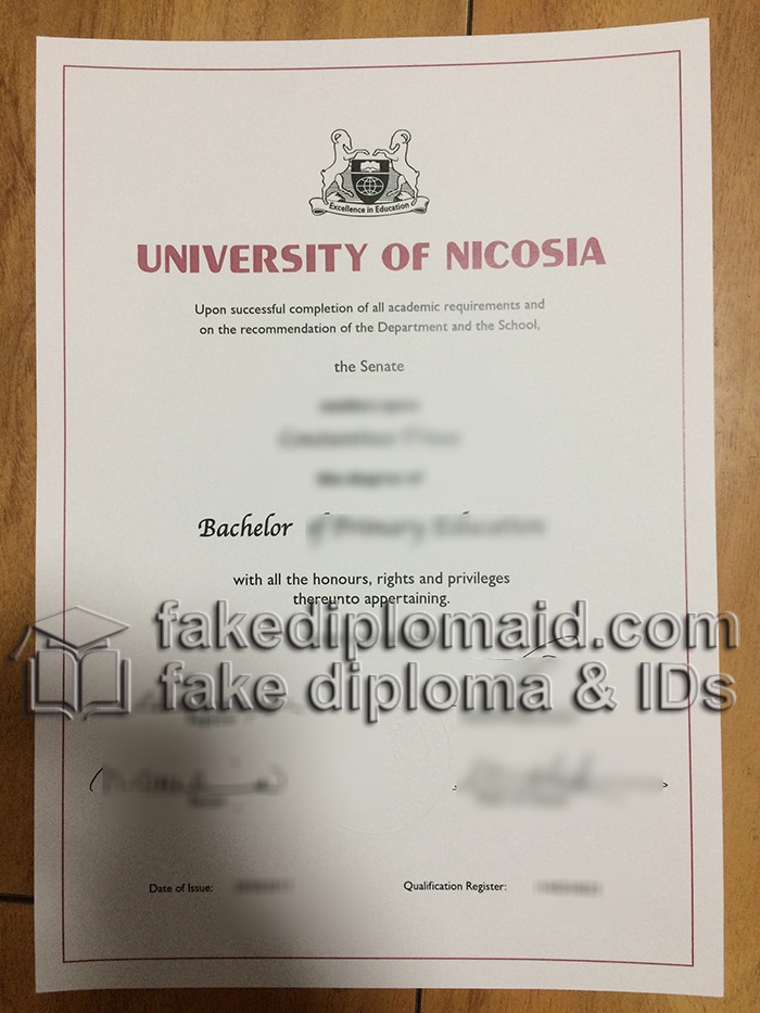 University of Nicosia diploma
