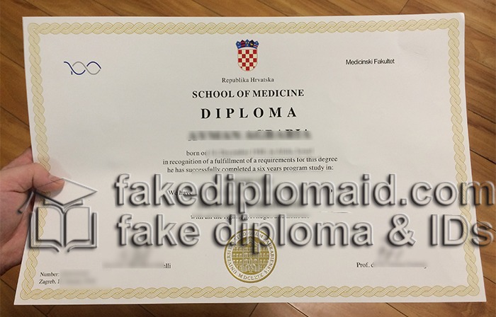 University Of Zagreb Diploma