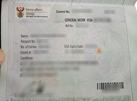 fake South Africa VISA