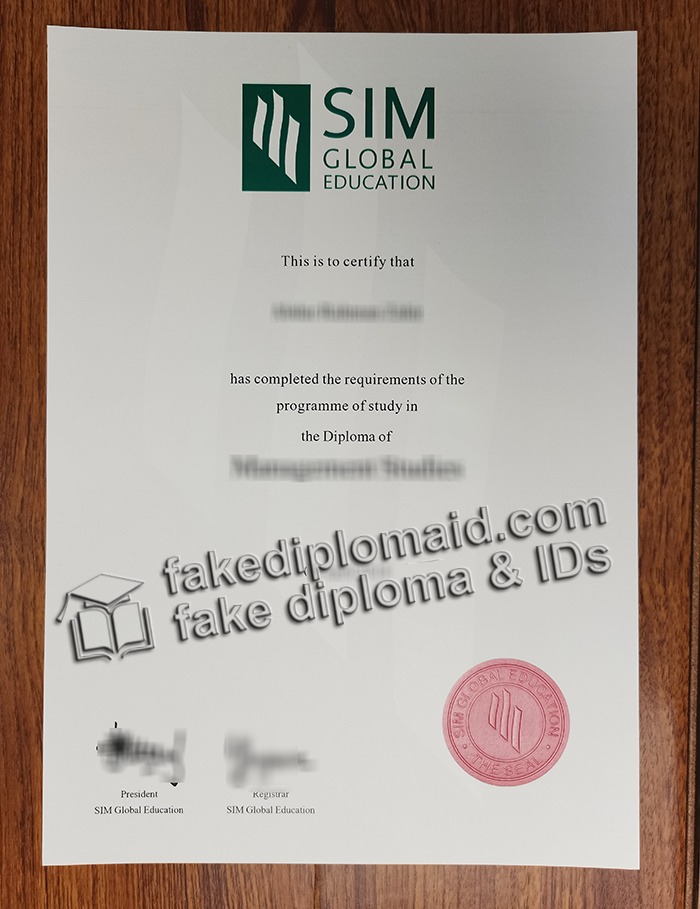 SIM Global Education diploma