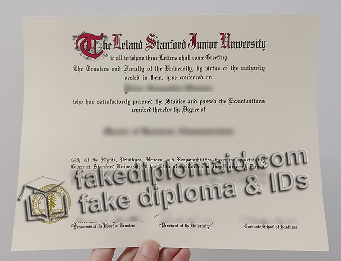 Stanford University diploma