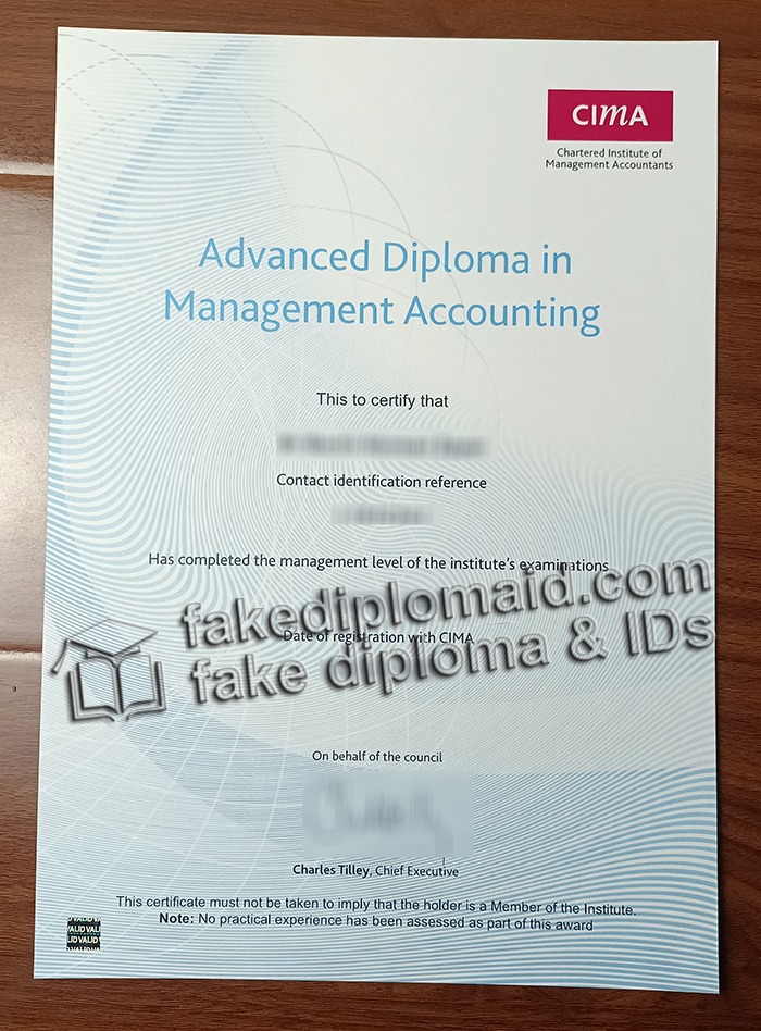 CIMA certificate