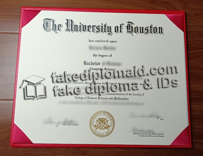 fake University of Houston diploma