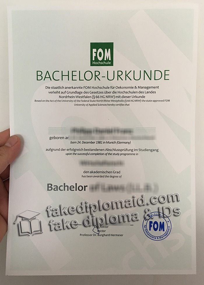 fake FOM university diploma