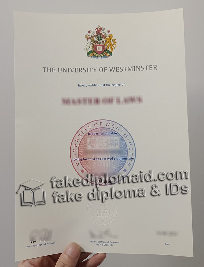 University of Westminster diploma