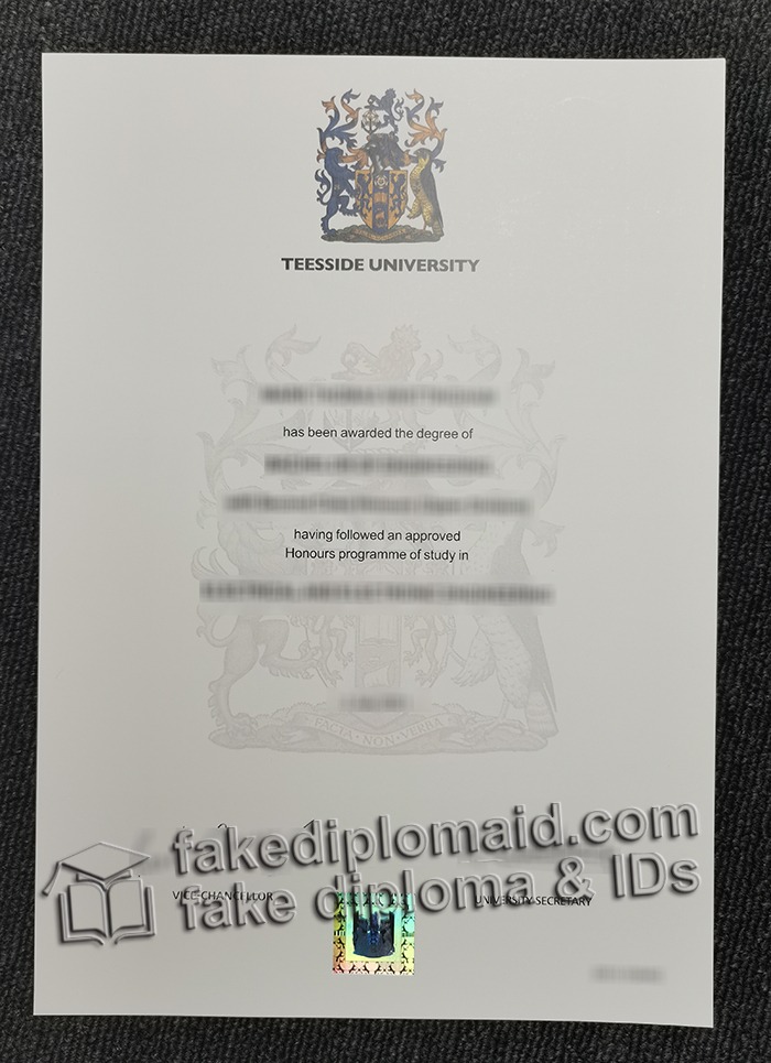 Teesside University diploma