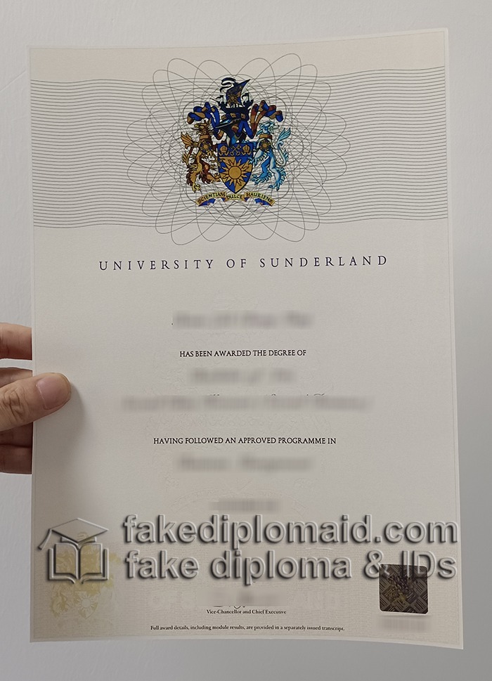 University of Sunderland diploma