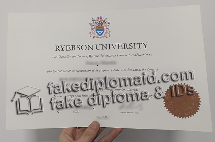fake Ryerson University diploma