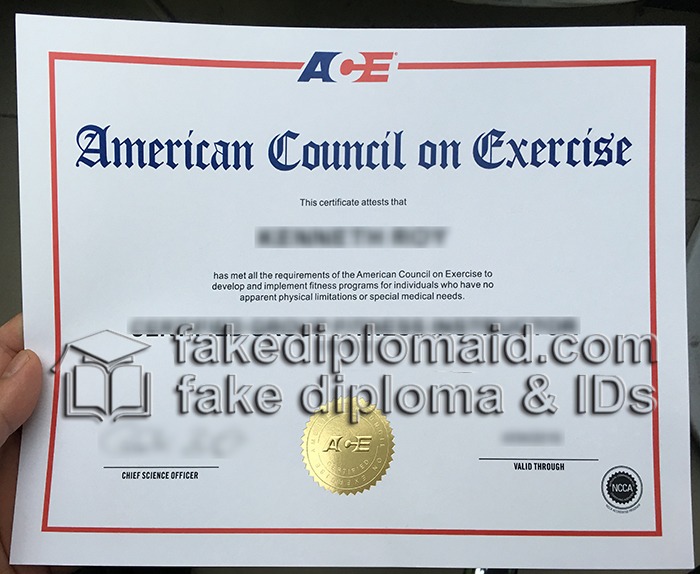 ACE certificate