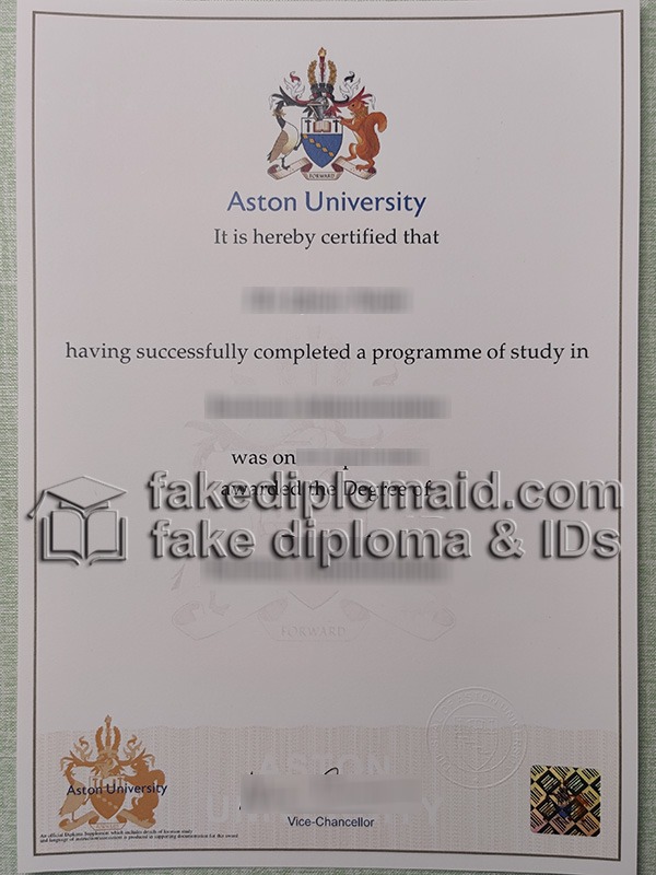 fake Aston University degree