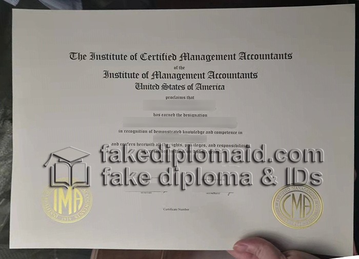 CMA certificate