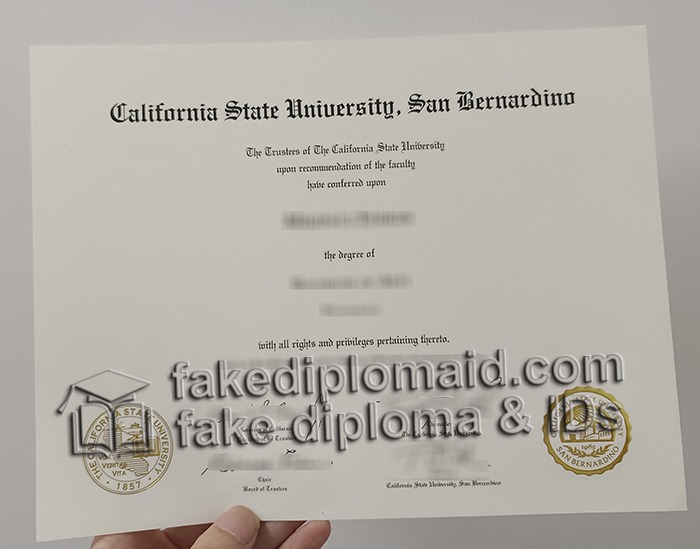 California State University, San Bernardino diploma