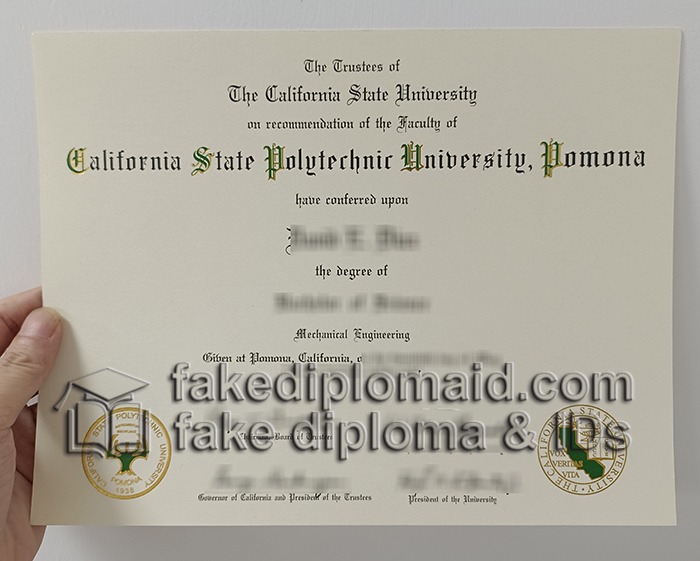 Cal Poly Pomona diploma