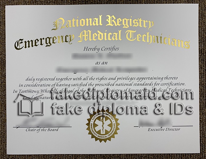 Emergency Medical Technicians certificate