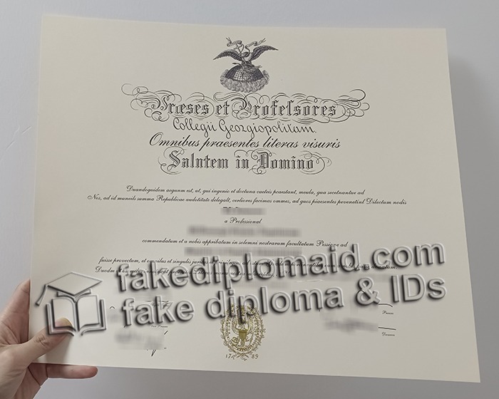 fake Georgetown University diploma