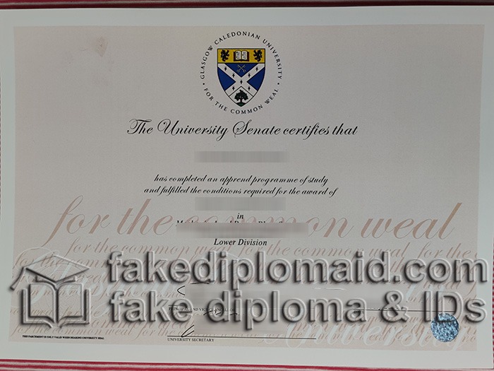 Glasgow Caledonian University fake degree