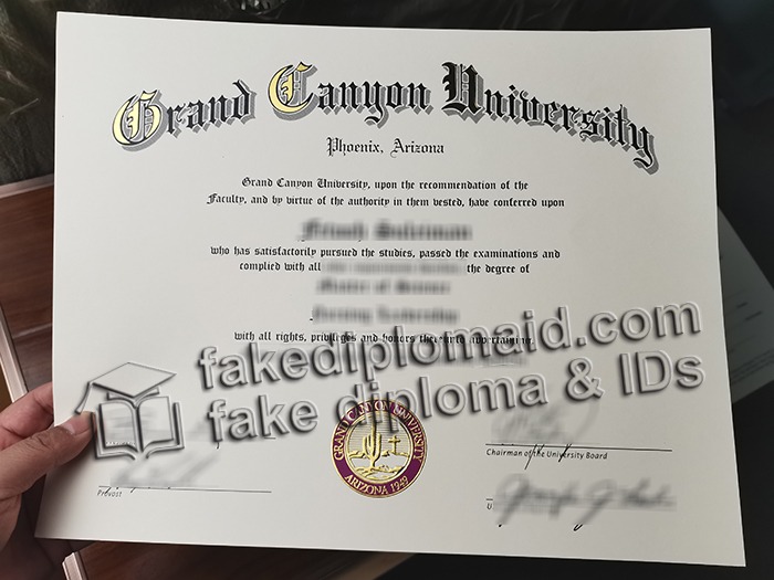Grand Canyon University diploma