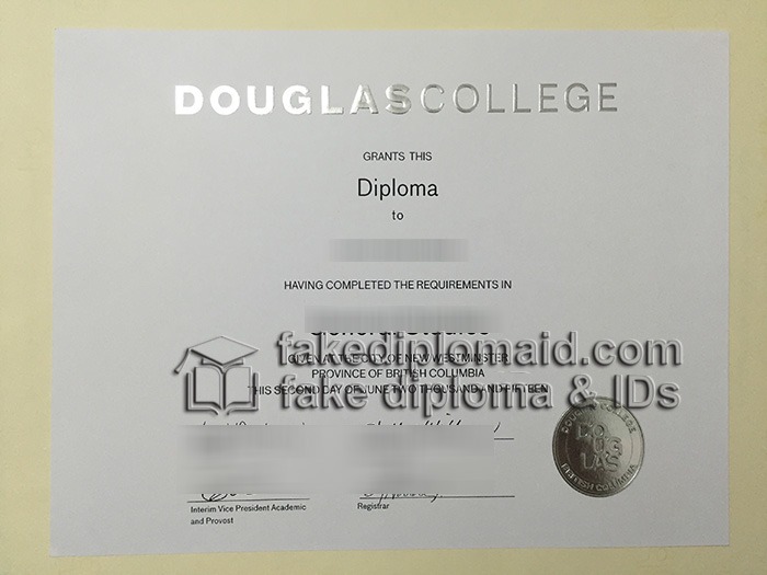 Buy Fake Douglas College Diploma