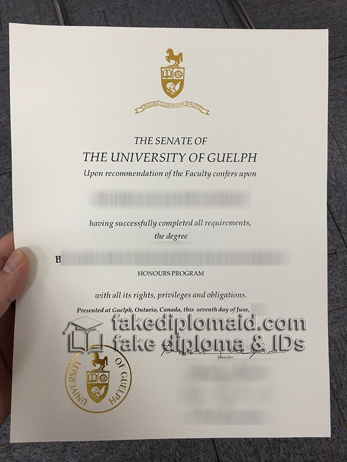 Buy fake U of G diploma