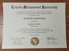 Loyola Marymount University diploma