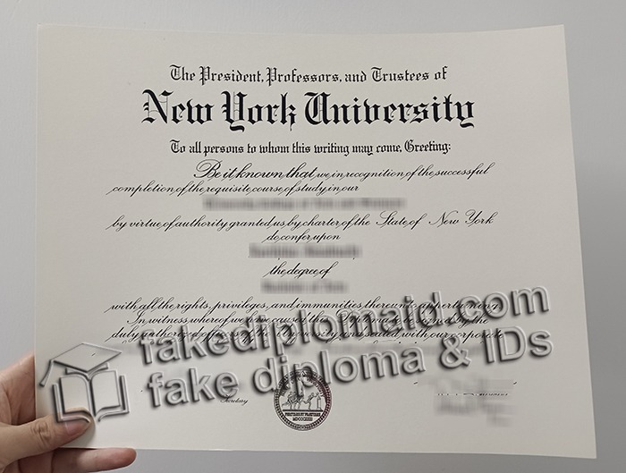 New York University diploma