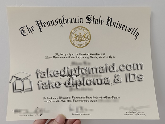Pennsylvania State University diploma