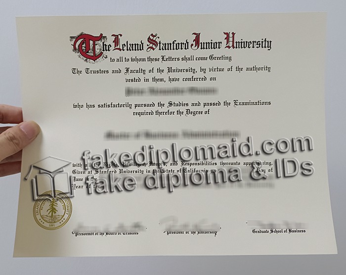 Stanford University diploma