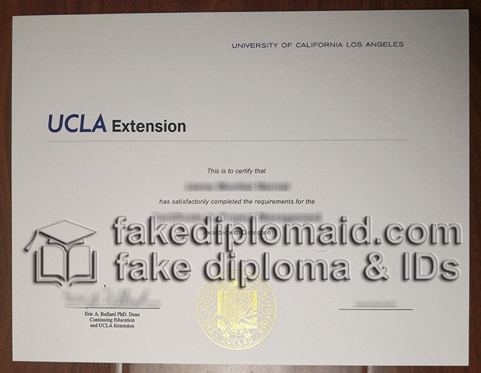 UCLA Extension certificate