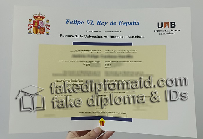 Universitat Autònoma de Barcelona diploma