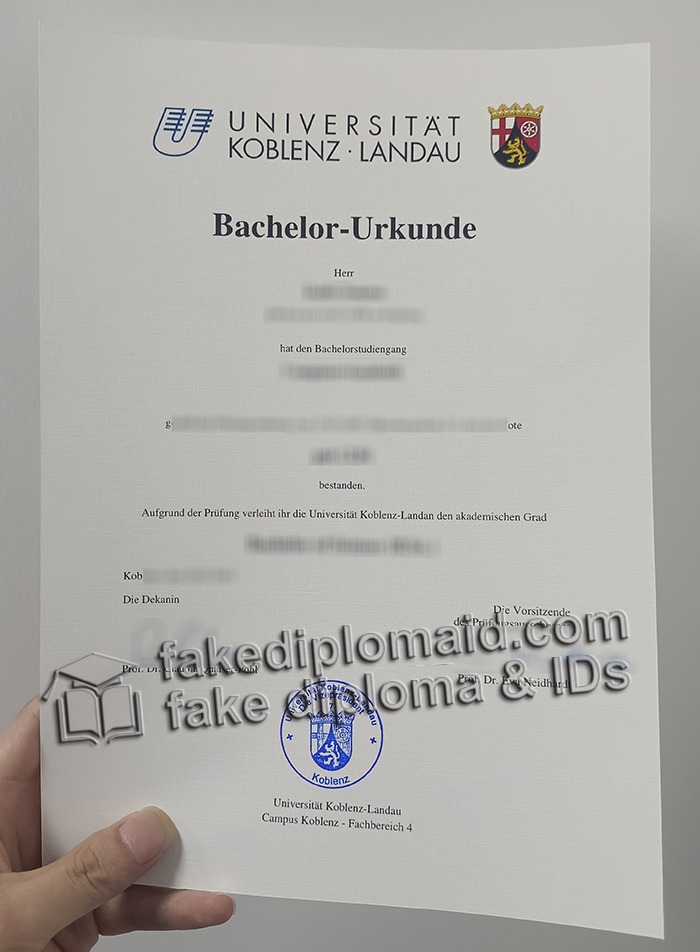 Universität Koblenz-Landau Urkunde