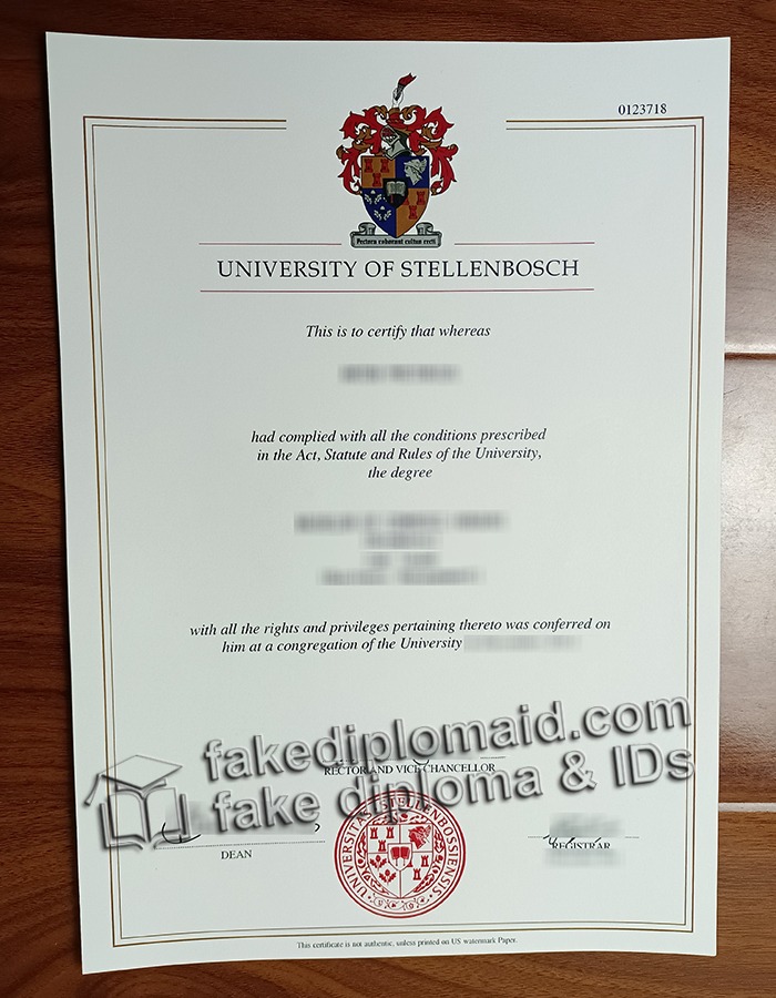 Universiteit Stellenbosch diploma