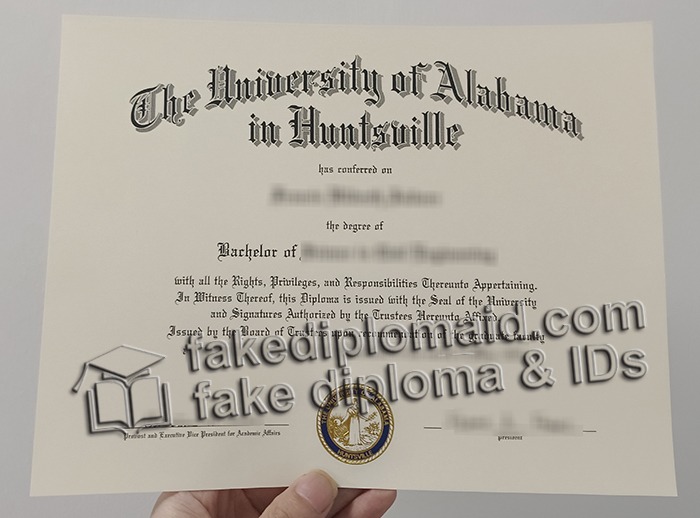 fake University of Alabama diploma