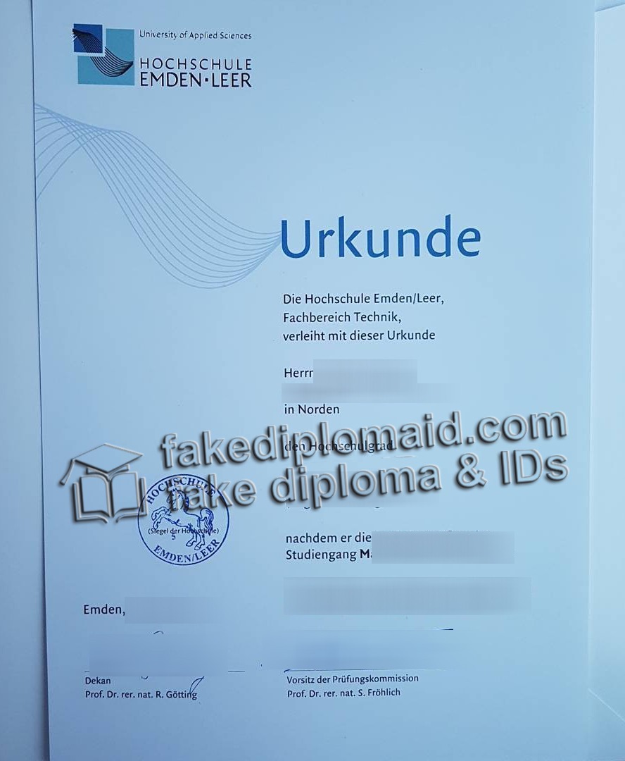 Hochschule Emden/Leer urkunde