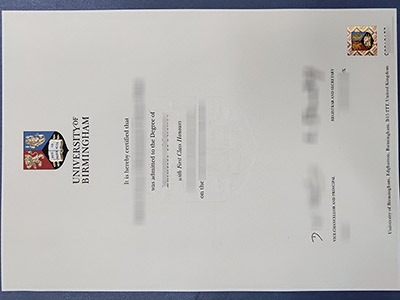 University of Birmingham degree, University of Birmingham diploma,