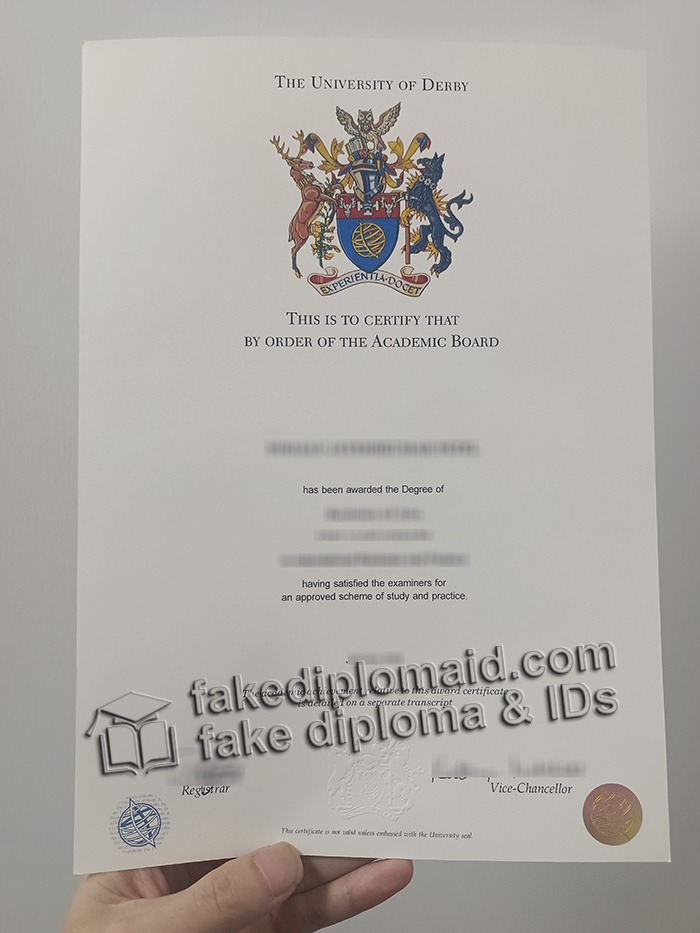 University of Derby diploma