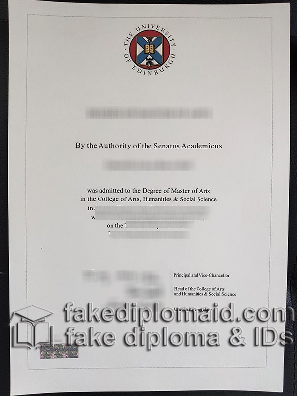 fake University of Edinburgh degree,