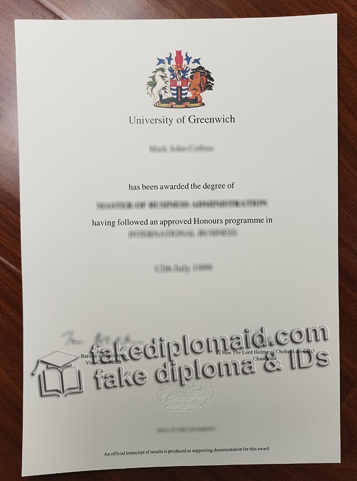 University of Greenwich diploma