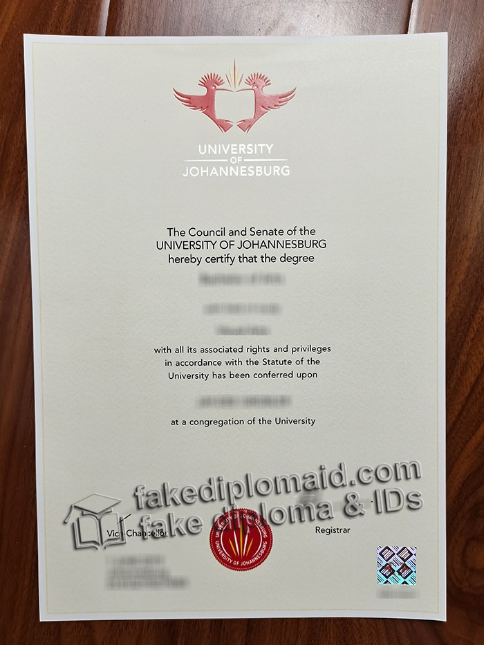 University of Johannesburg diploma