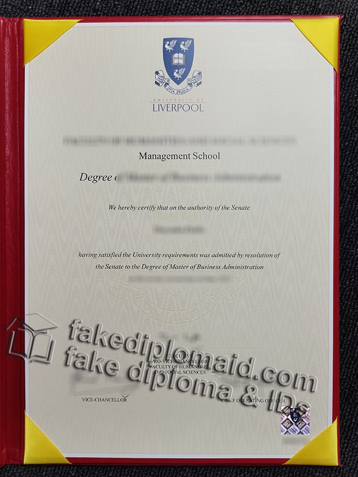 University of Liverpool diploma