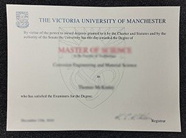 fake University of Manchester diploma