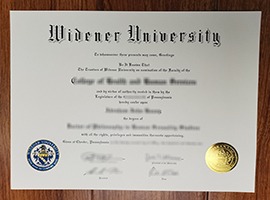 Widener University diploma